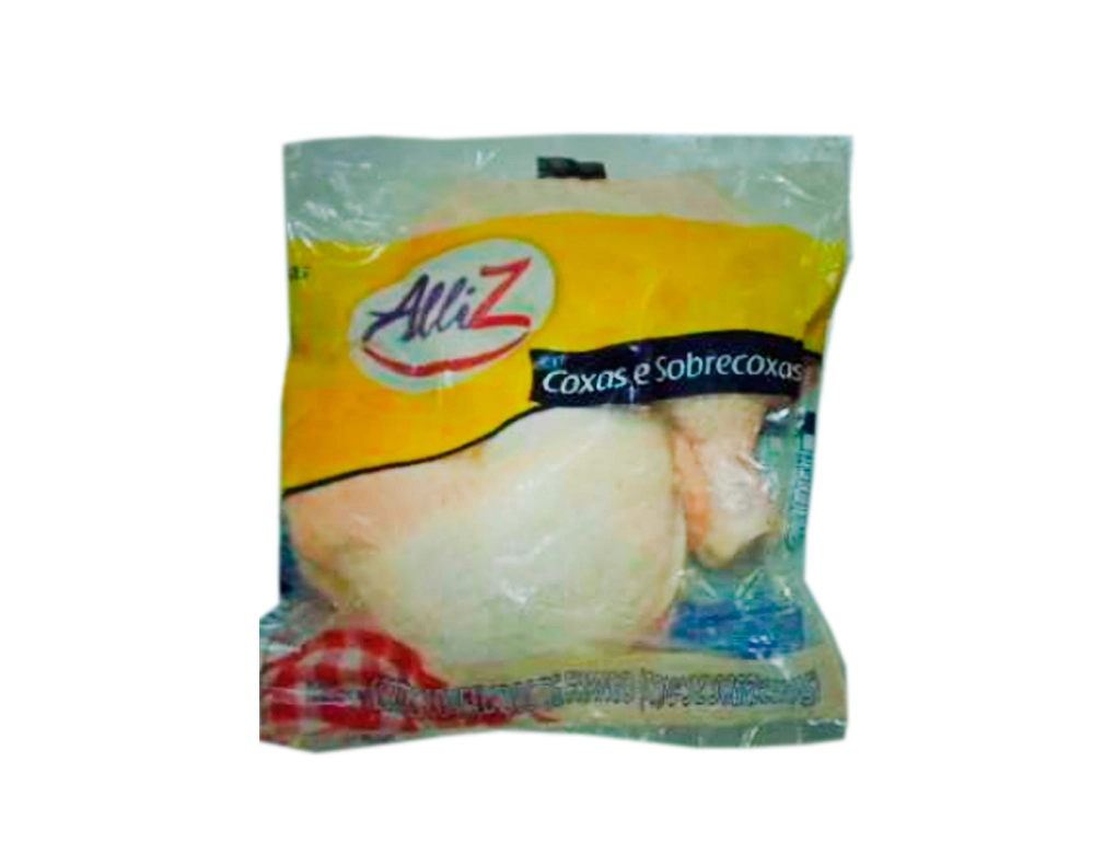 COXAS E SOBRECOXAS DE FRANGO CONGELADAS COM OSSO ALLIZ (CX 20 KG)